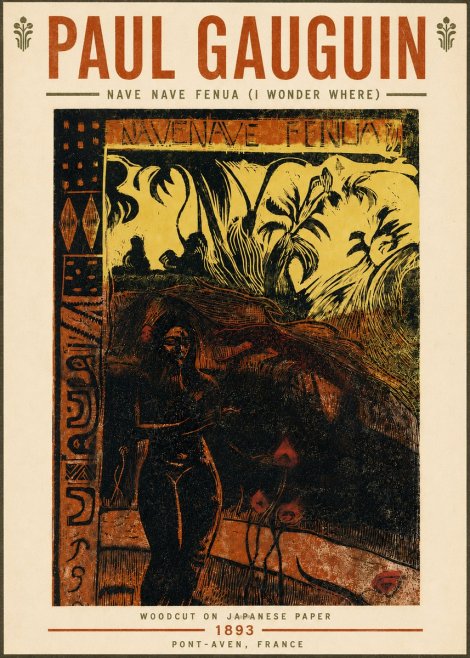 Paul Gauguin Nave Nave Fenua (I Wonder Where) No4 - Affiche