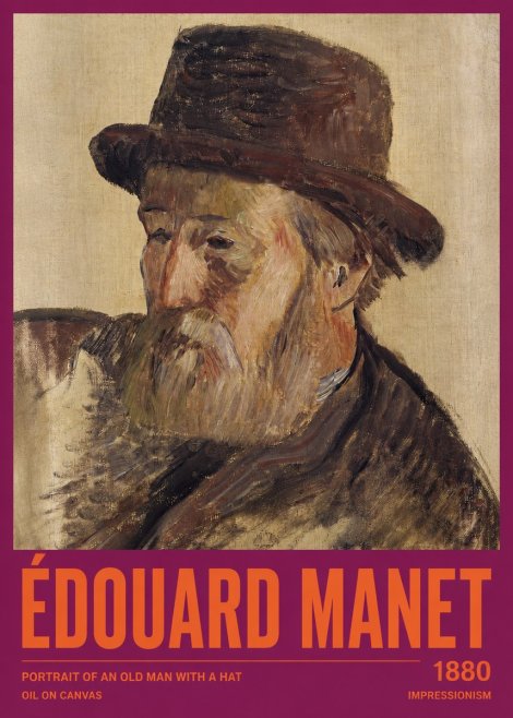 Édouard Manet Portrait of an Old Man with a Beard No6 - Affiche