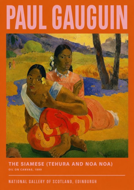 Paul Gauguin The Siamese (Tehura and Noa Noa) No2 - Affiche