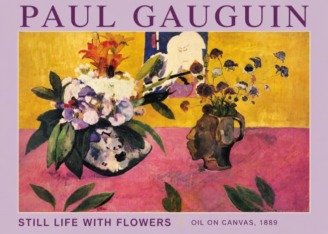 Paul Gauguin Still Life with Flowers No5 - Affiche