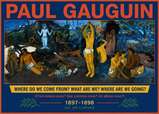 Paul Gauguin D'où Venons Nous? Que Sommes Nous? Où Allons Nous? No6 - Affiche