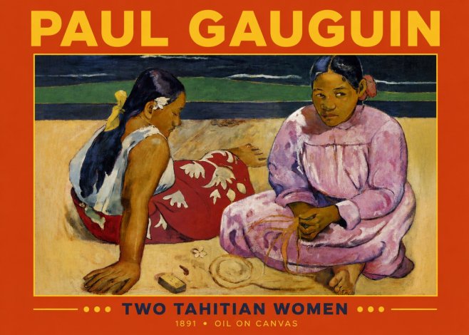 Paul Gauguin Two Tahitian Women III No2 - Affiche