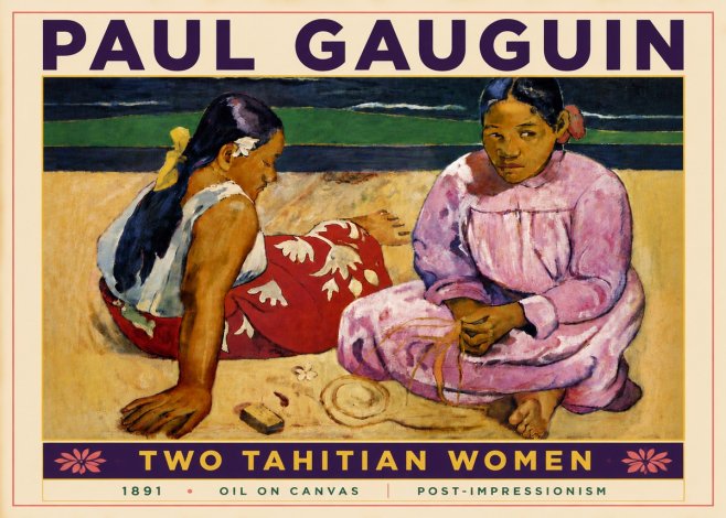 Paul Gauguin Two Tahitian Women III No5 - Affiche