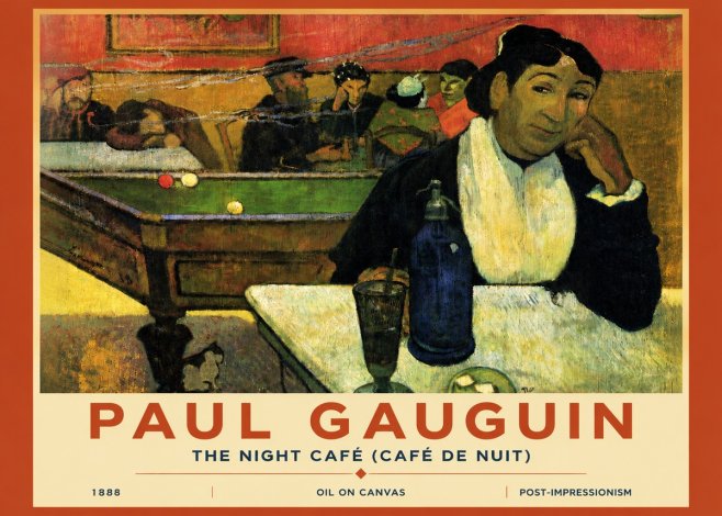 Paul Gauguin The Night Café (Café De Nuit) No4 - Affiche