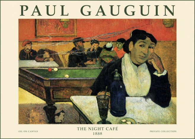 Paul Gauguin The Night Café (Café De Nuit) No6 - Affiche