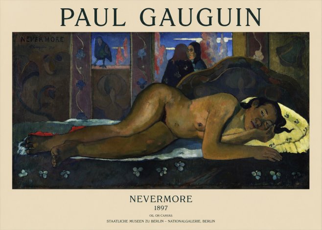 Paul Gauguin Nevermore No3 - Affiche