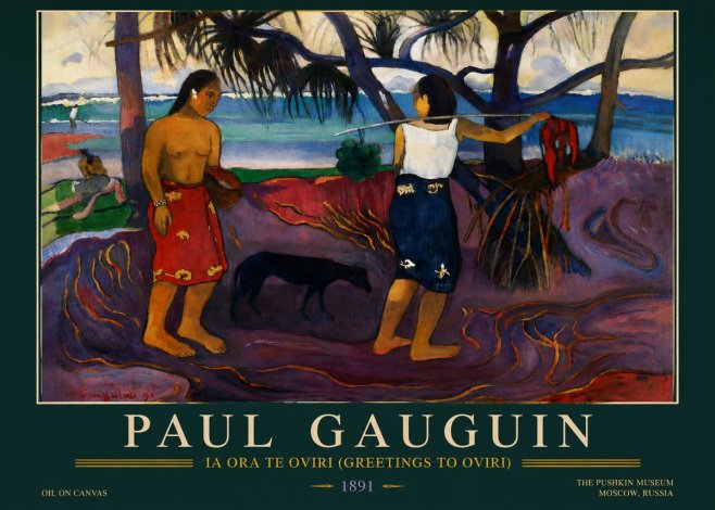 Paul Gauguin Ia Ora Na Te Ovari (I Raro Te Oviri) No5 - Affiche