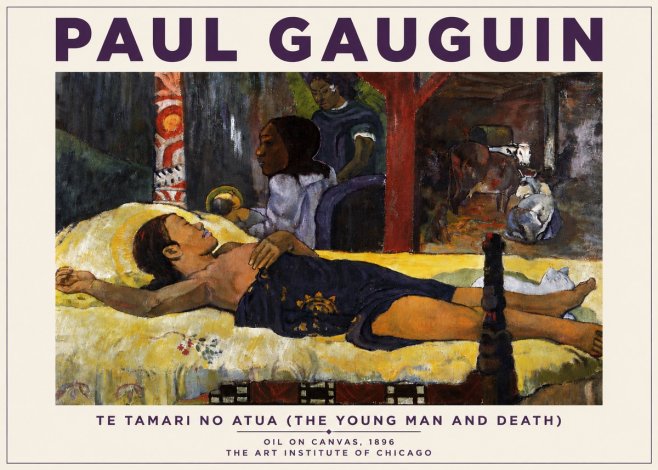 Paul Gauguin Te Tamari No Atua (the Young Man and Death) No4 - Affiche
