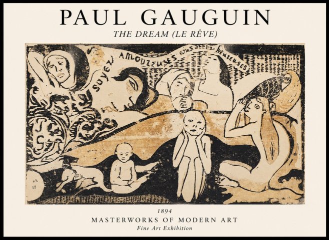 Paul Gauguin The Dream (Le Rêve) No1 - Affiche