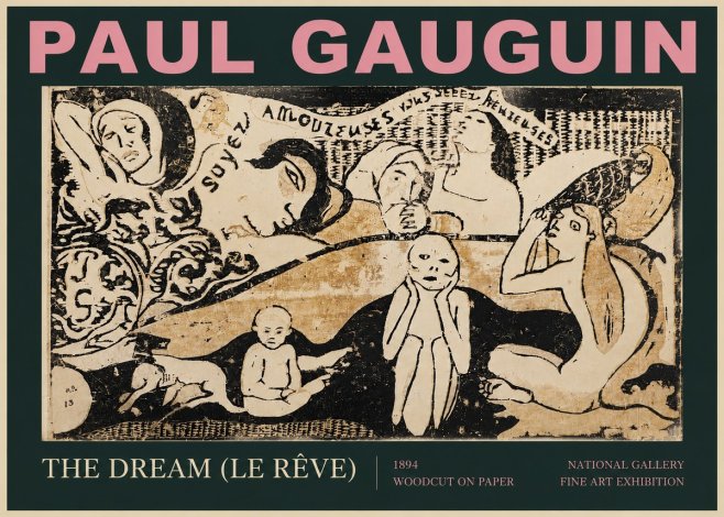 Paul Gauguin The Dream (Le Rêve) No4 - Affiche