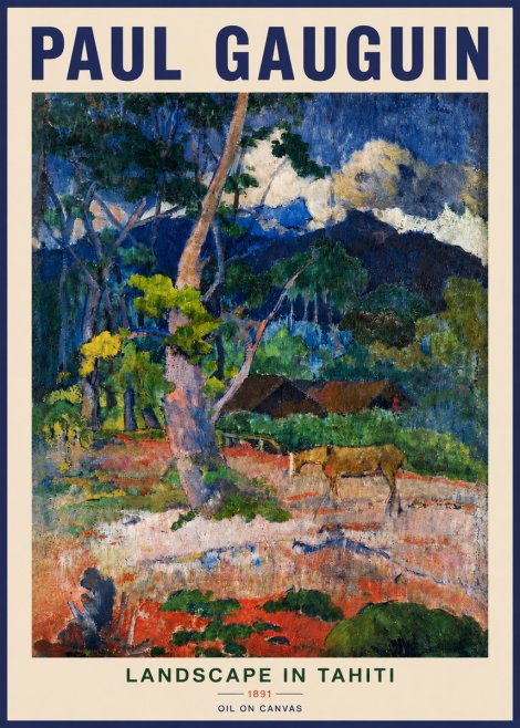 Paul Gauguin Landscape in Tahiti III No3 - Affiche