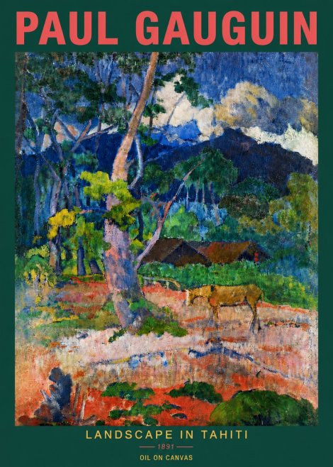 Paul Gauguin Landscape in Tahiti III No4 - Affiche