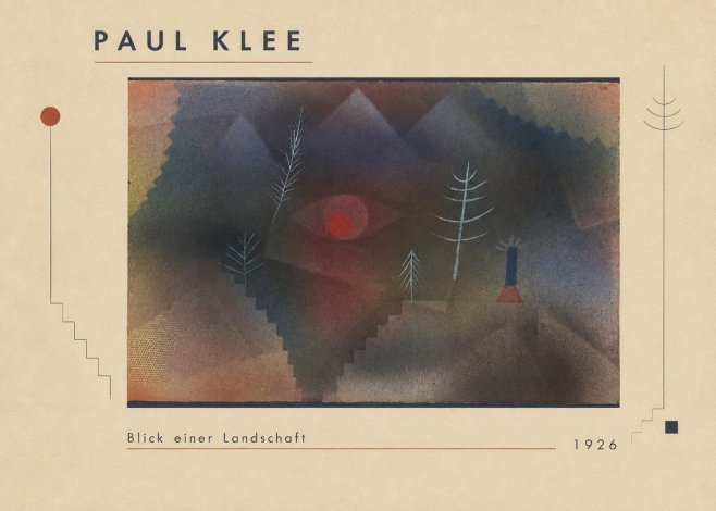 Paul Klee Blick Einer Landschaft No1 - Affiche