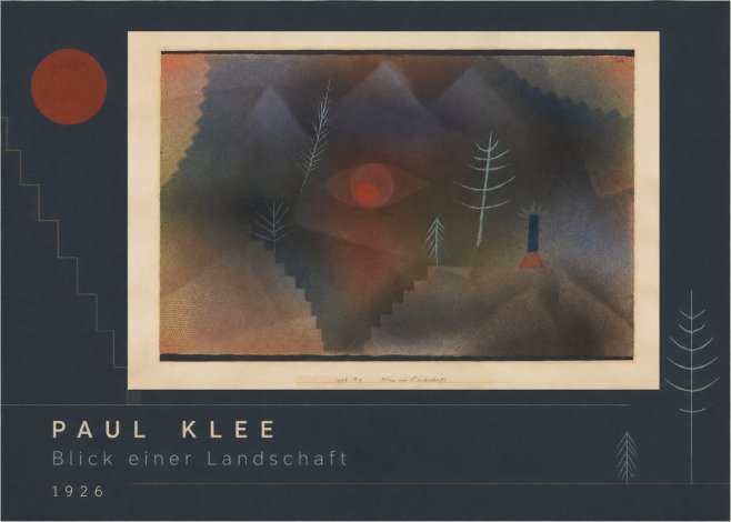 Paul Klee Blick Einer Landschaft No2 - Affiche