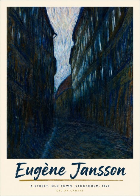 Eugène Jansson A Street. Old Town, Stockholm. 1898 No4 - Affiche