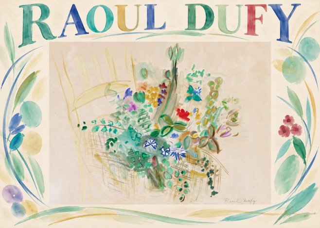Raoul Dufy Bouquet in a Basket No5 - Affiche