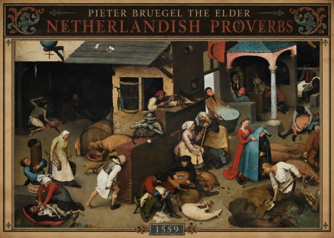Pieter Bruegel Netherlandish Proverbs VI No4 - Affiche