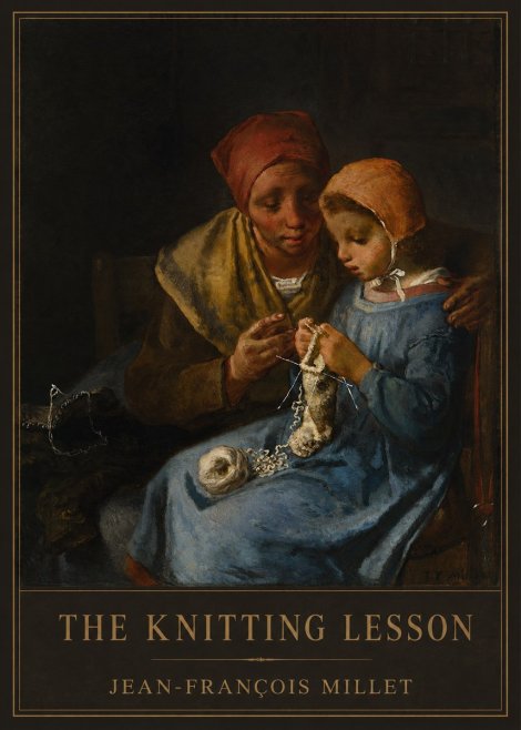 Jean-François Millet The Knitting Lesson I No1 - Affiche