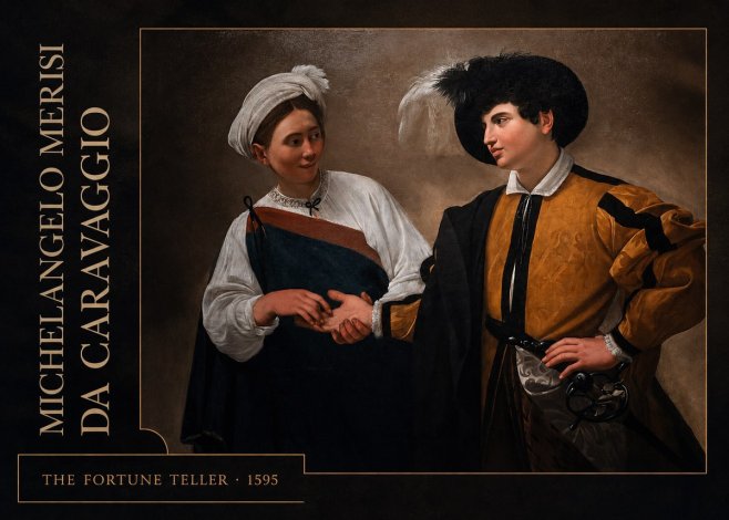 Michelangelo Merisi da Caravaggio The Fortune Teller II No2 - Affiche
