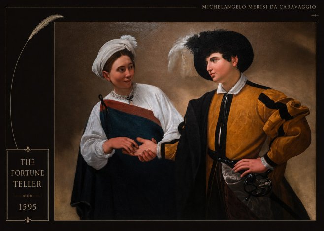 Michelangelo Merisi da Caravaggio The Fortune Teller II No4 - Affiche