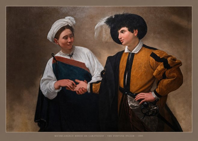 Michelangelo Merisi da Caravaggio The Fortune Teller II No5 - Affiche