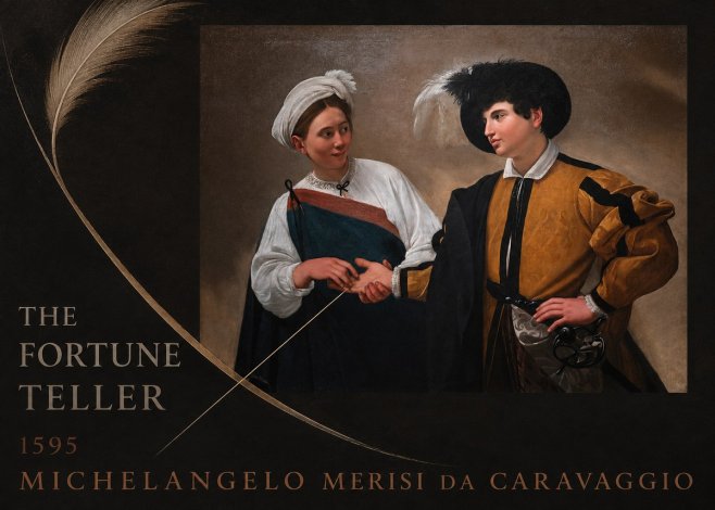 Michelangelo Merisi da Caravaggio The Fortune Teller II No6 - Affiche