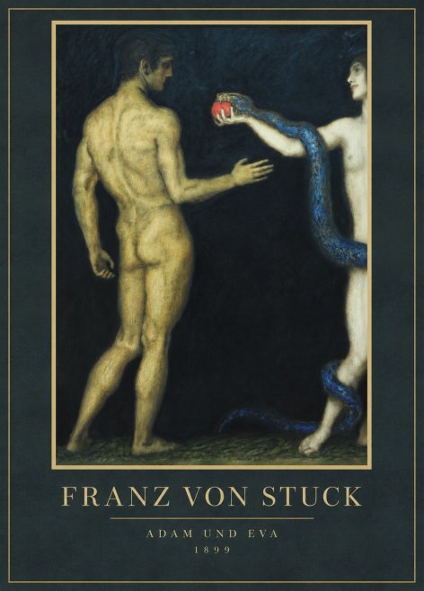 Franz von Stuck Adam Und Eva No1 - Affiche