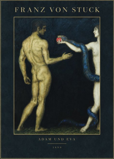 Franz von Stuck Adam Und Eva No3 - Affiche