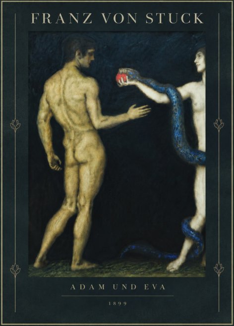 Franz von Stuck Adam Und Eva No5 - Affiche