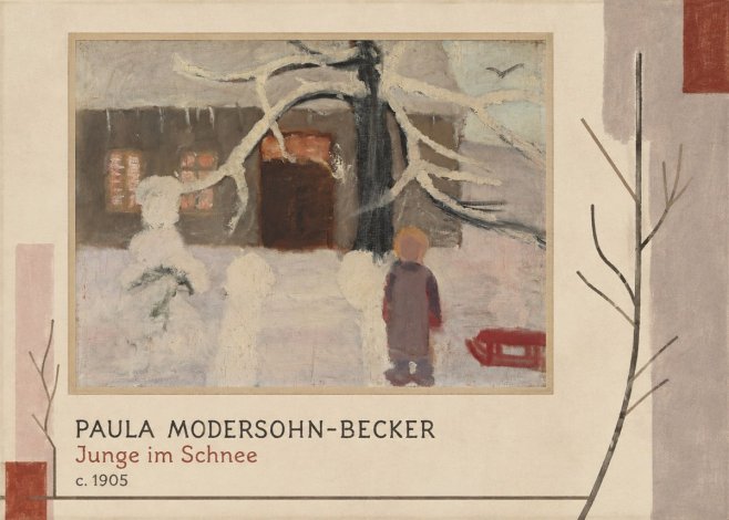 Paula Modersohn-Becker Junge Im Schnee No3 - Affiche