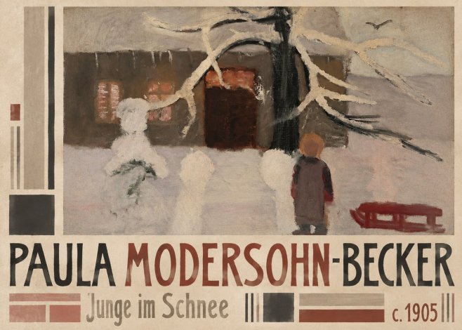 Paula Modersohn-Becker Junge Im Schnee No4 - Affiche