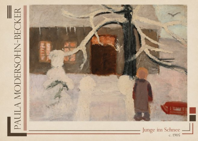 Paula Modersohn-Becker Junge Im Schnee No5 - Affiche