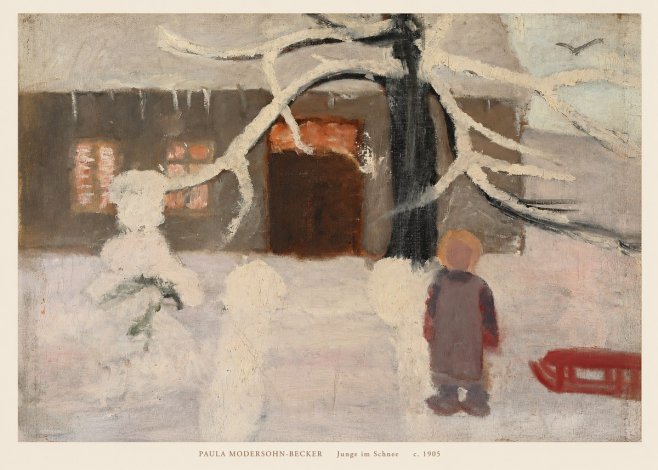 Paula Modersohn-Becker Junge Im Schnee No6 - Affiche