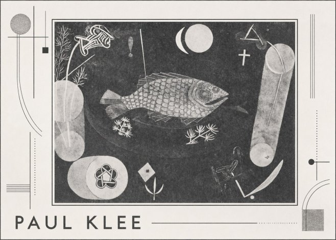 Paul Klee Abstract Fish No3 - Affiche