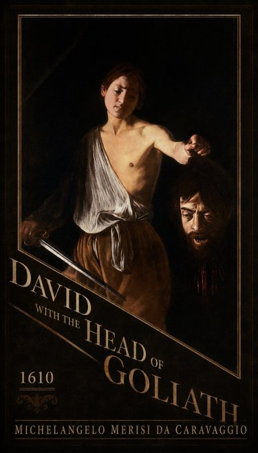 Michelangelo Merisi da Caravaggio David with the Head of Goliath III No4 - Affiche