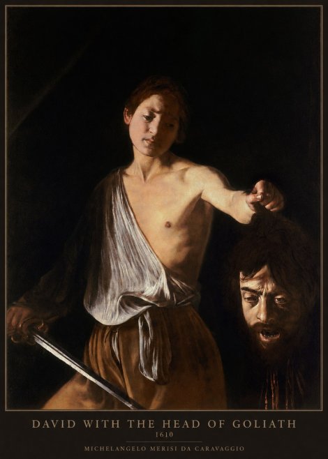 Michelangelo Merisi da Caravaggio David with the Head of Goliath III No6 - Affiche