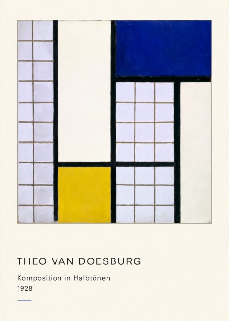 Theo van Doesburg Komposition in Halbtönen No4 - Affiche
