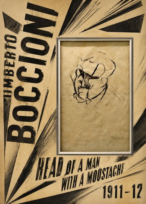 Umberto Boccioni Head of a Man with a Moustache No5 - Affiche