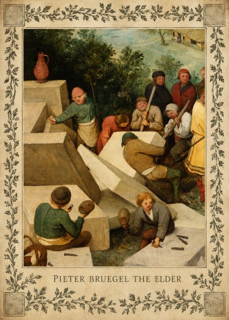 Pieter Bruegel The Tower of Babel V No3 - Affiche