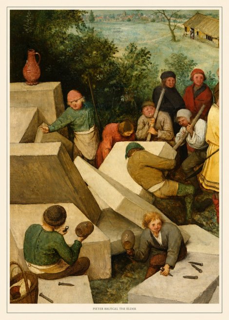 Pieter Bruegel The Tower of Babel V No6 - Affiche