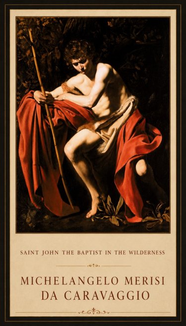 Michelangelo Merisi da Caravaggio Saint John the Baptist II No3 - Affiche