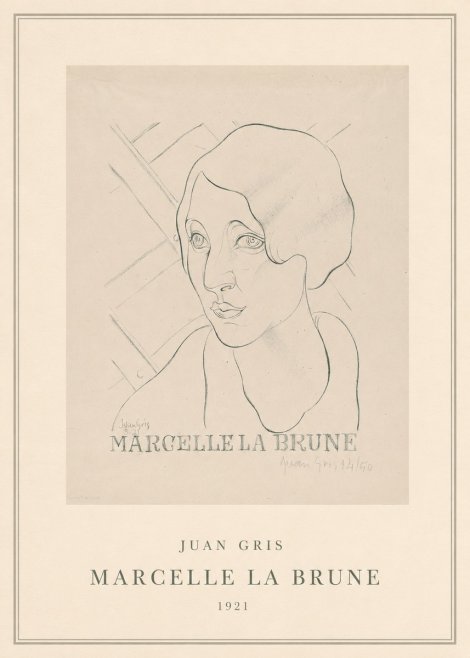 Juan Gris Marcelle La Brune II No5 - Affiche