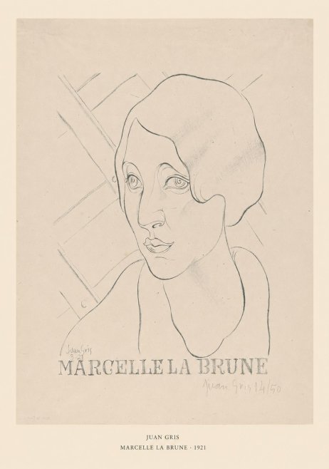 Juan Gris Marcelle La Brune II No6 - Affiche