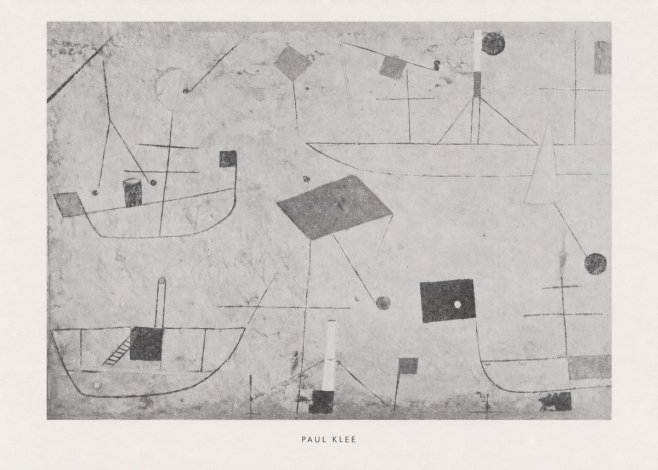 Paul Klee Seascape with Boats No6 - Affiche