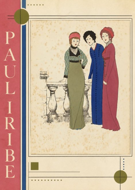 Paul Iribe Fashionable Ladies No3 - Affiche