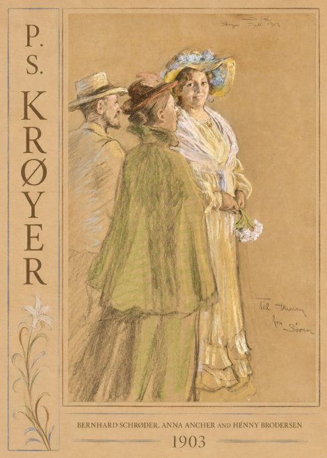 P.S. Krøyer Bernhard Schrøder, Anna Ancher and Henny Brodersen No2 - Affiche