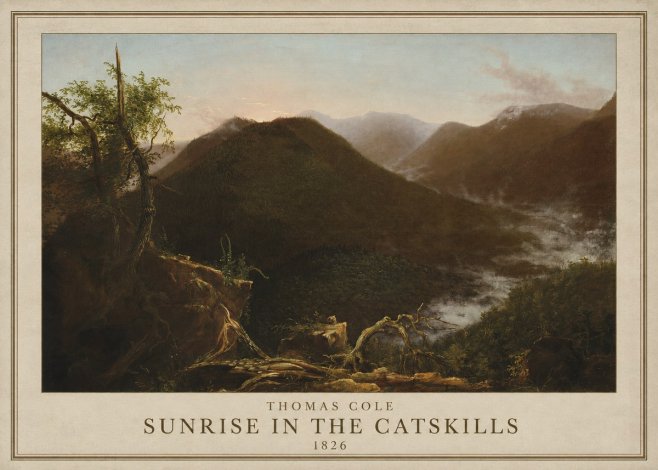 Thomas Cole Sunrise in the Catskills I No1 - Affiche