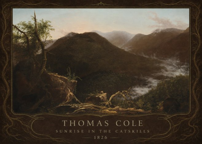 Thomas Cole Sunrise in the Catskills I No3 - Affiche