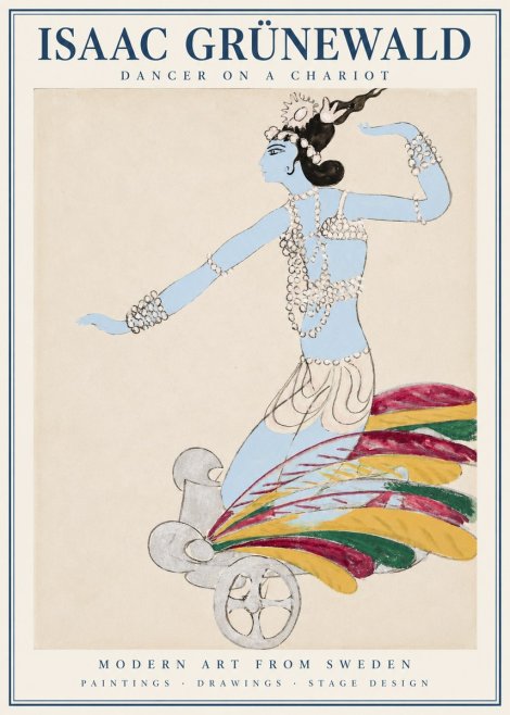 Isaac Grünewald Dancer on a Chariot No1 - Affiche