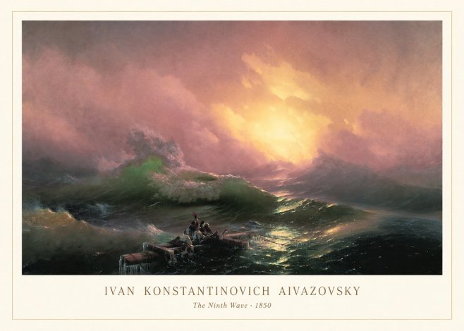 Ivan Konstantinovich Aivazovsky The Ninth Wave II No3 - Affiche